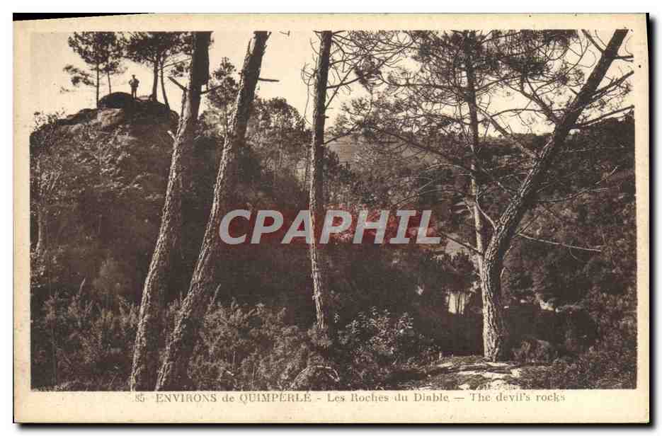 CPA Environs De Quimperle Les Roches Du Diable
