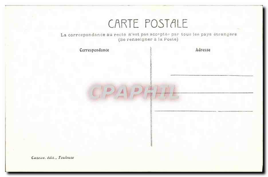 CPA Toulouse Jardin Des Plantes — Verso