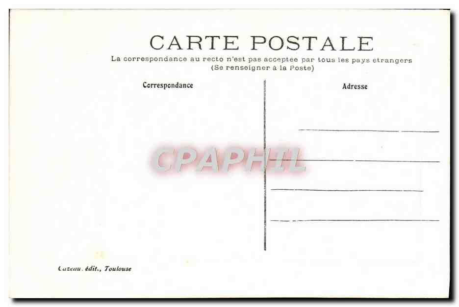 CPA Toulouse Grand Rond — Verso