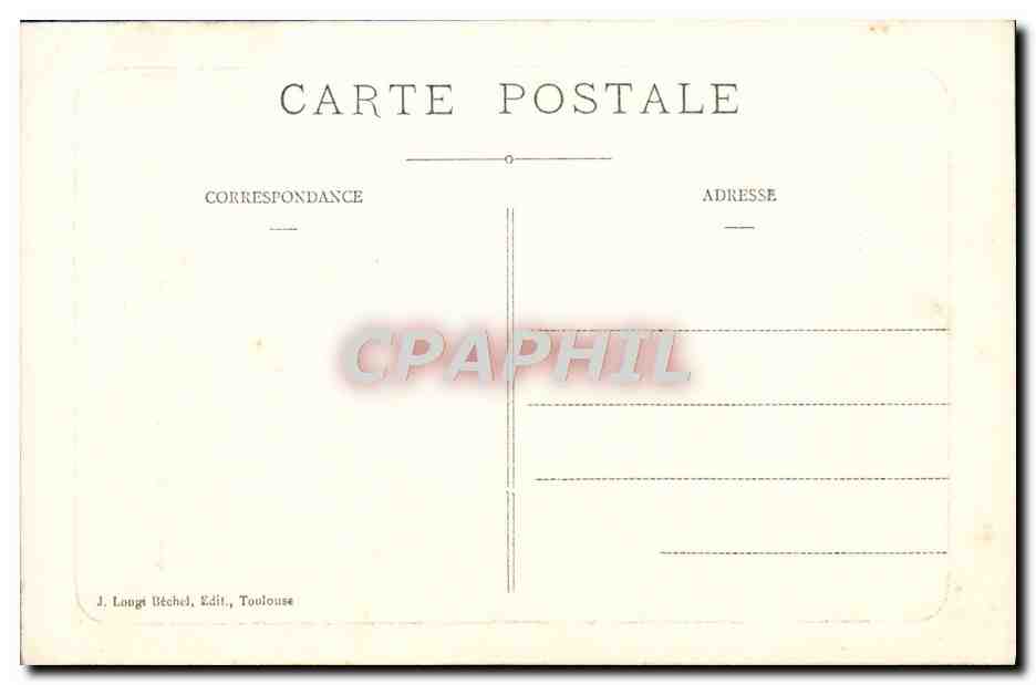CPA Toulouse Salle Du Conseil Goudouli recitant ses poesies a Moliere Debat Ponsan — Rückseite