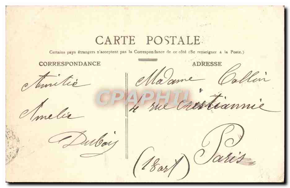 CPA Cannes Vue Generale — Verso