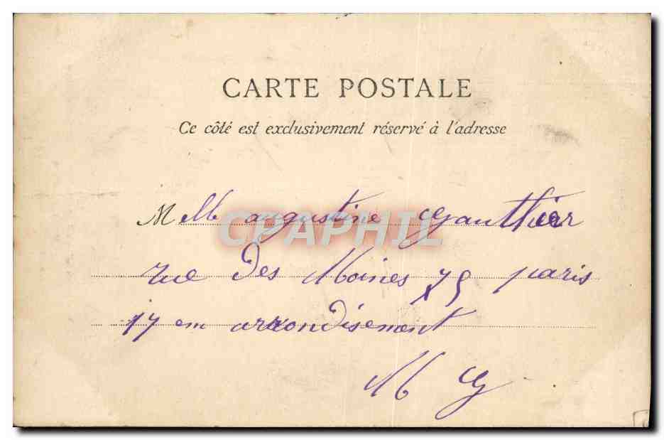 CPA Versailles Buste de l'organisateur de la Victoire dans l'ecole d'artillerie et de genie Militaria — Rückseite