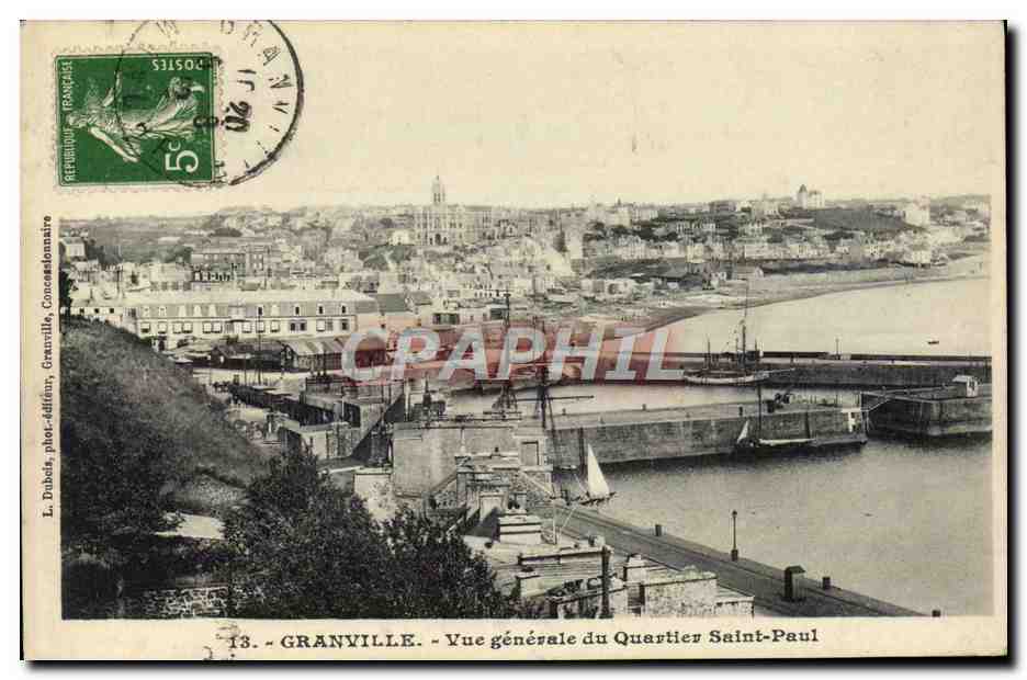 CPA Granville Vue Generale Du Quartier Saint Paul