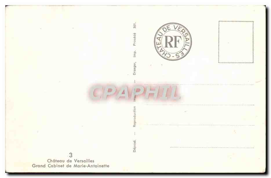 CPA Chateau De Versailles Grand Cabinet De Marie Antoinette — Verso