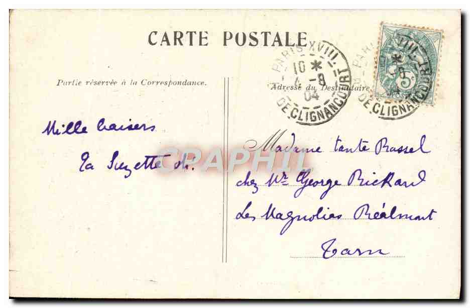 CPA Paris L'Arc De Triomphe De l'Etoile — Rückseite