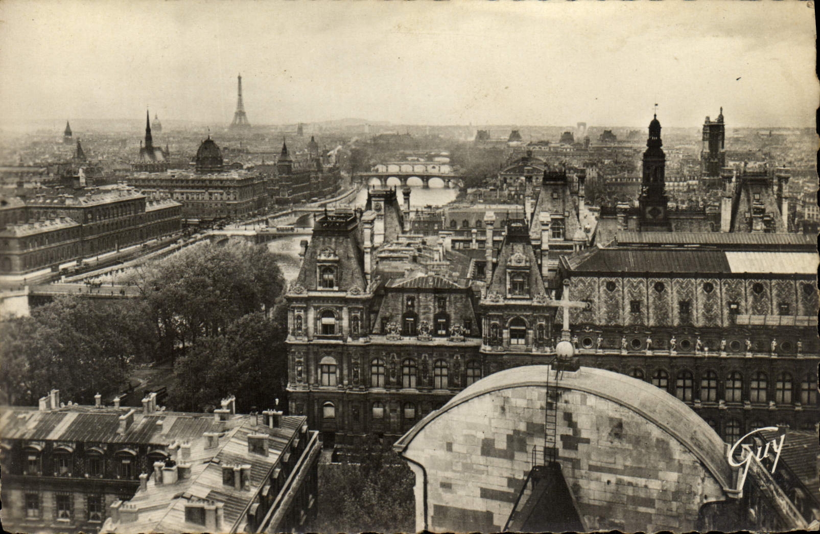Paris et ses merveilles — Perspective des sept ponts — Éd. d'Art Guy, n° 366