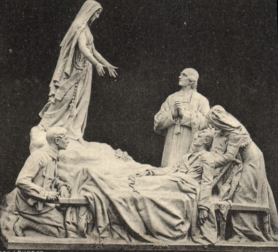 Lourdes — Scène de la Vierge aux Lourdes — Éditeur : Levy & Duchesne, Paris