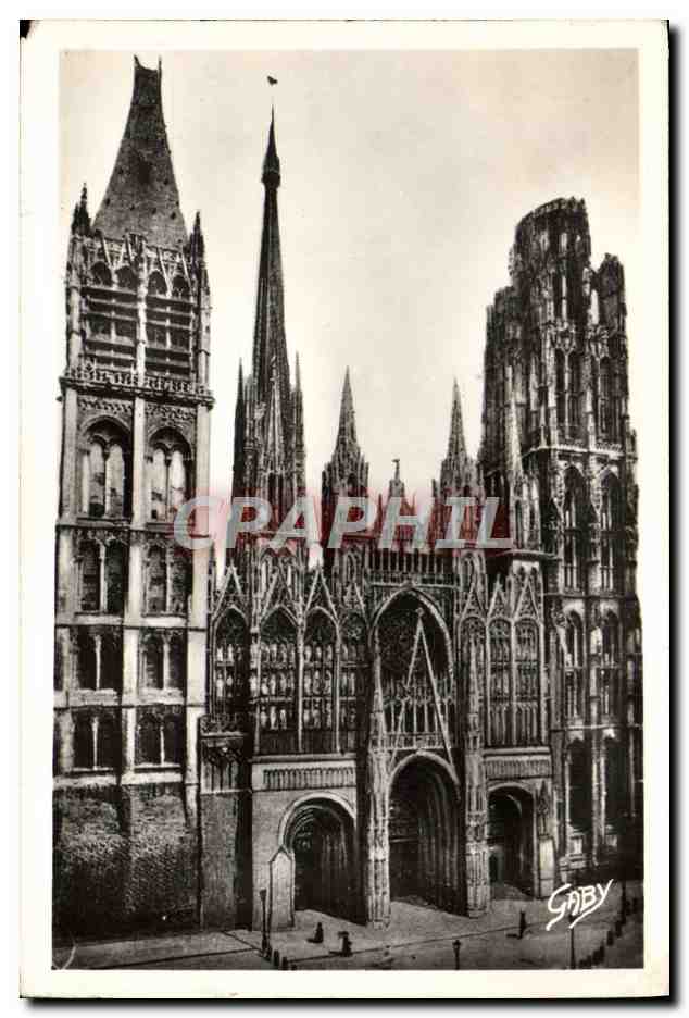 CPA Rouen Facade de la Cathedrale