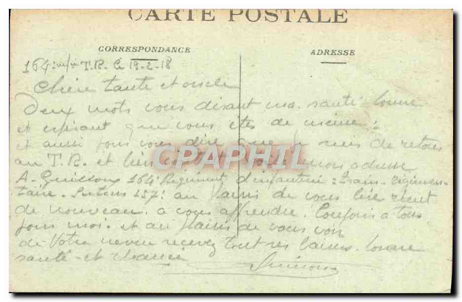 CPA Perthes les Hurlus Panorama des ruines du village Militaria  — Rückseite