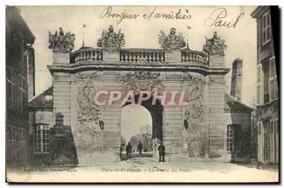 CPA Vitry le Francois La porte du pont