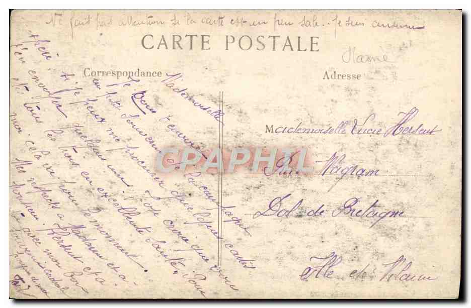 Reims — Ein Stück des Viertels Cérès nach dem Bombardement — L. C. H. Paris — Rückseite