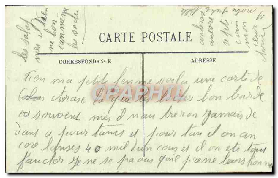 CPA Guerre Arras Le travail des Sauvages apres leurs bombardements Militaria — Rückseite