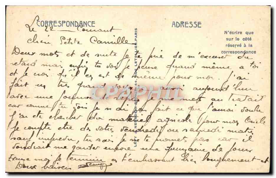 CPA Chamonix Mont Blanc Le Pont Sainte Marie — Verso
