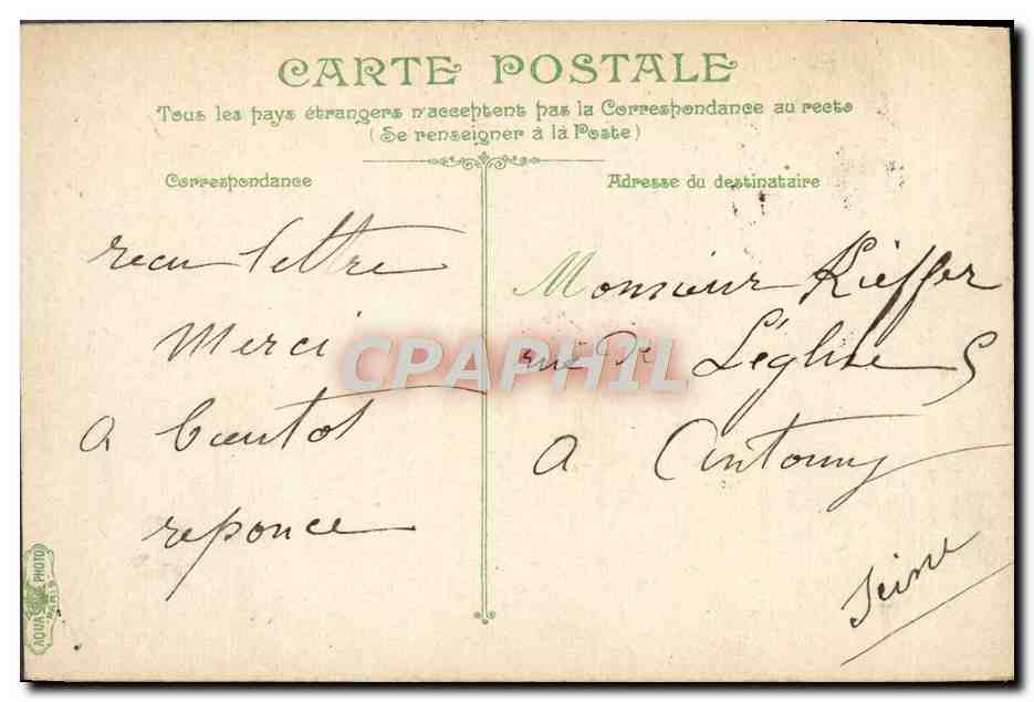 CPA Lyon Le pont du Midi — Verso