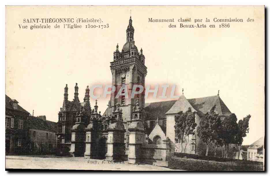 CPA Saint Thegonnec Vue generale de I'Eglise