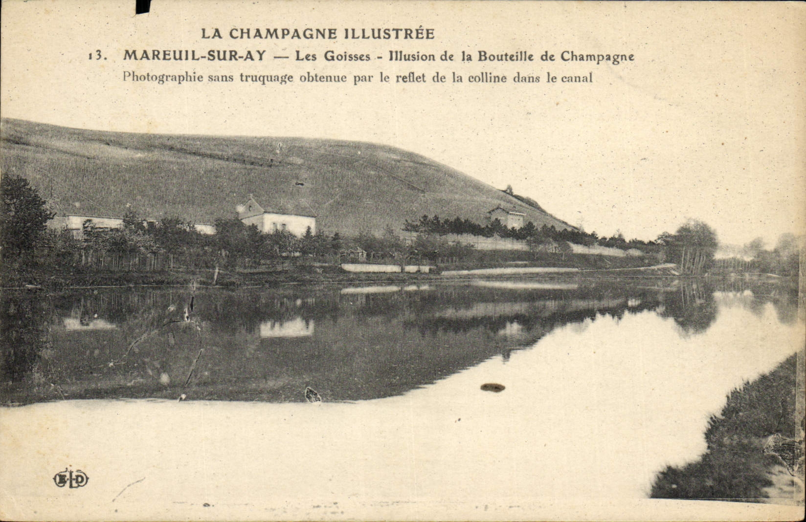 Mareuil-sur-Ay — Les Goisses — Illusion der Champagnerflasche