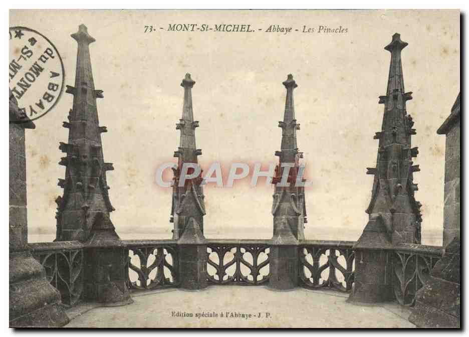 CPA Mont Saint Michel Abbaye Les Pinacles