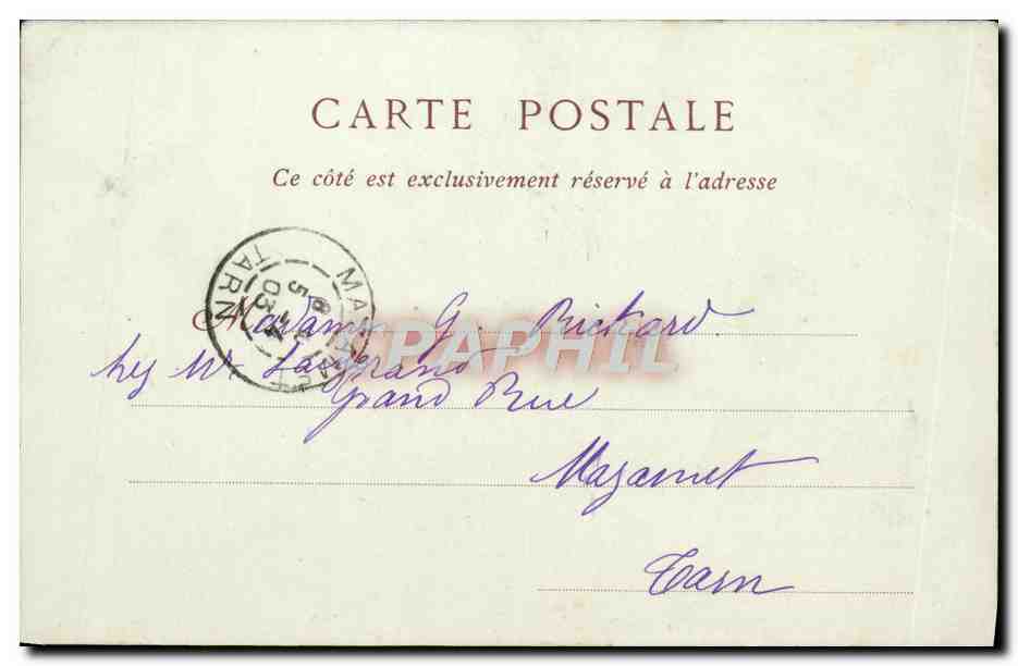 CPA Montpellier Le Palais de Justice — Rückseite