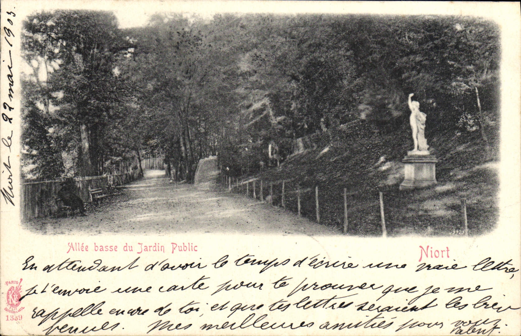CPA Niort Allee basse du jardin public 