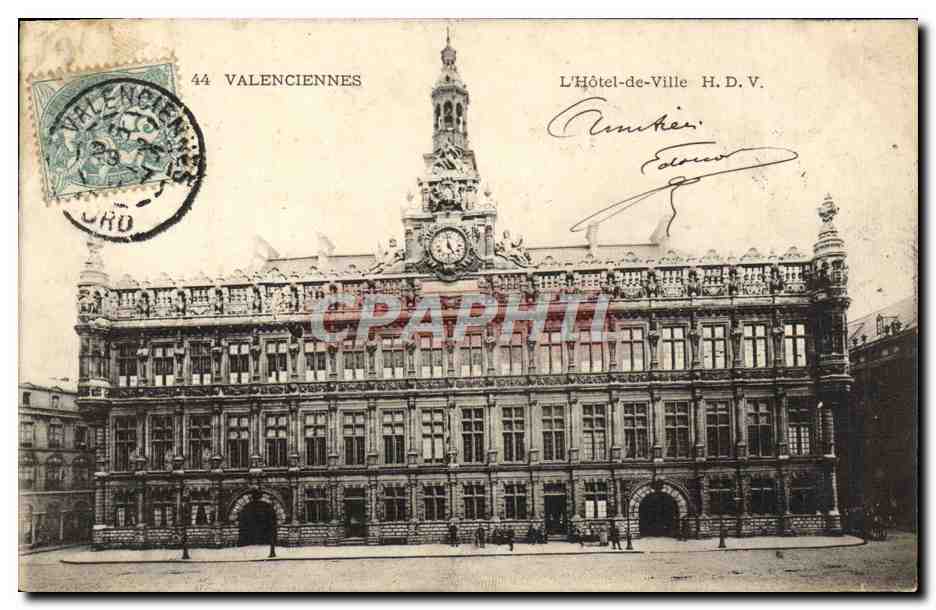L'Hôtel-de-Ville de Valenciennes — H.D.V. — éditeur H.D.V. n°44