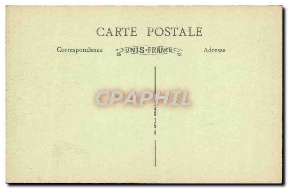 CPA Lyon Hotel de Ville et Fontaine Bartholdi — Verso