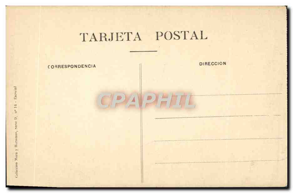CPA Real Monasterio De El Escorial Sacristia Cuadro De La Santa Forma Ciaudio Coello — Verso