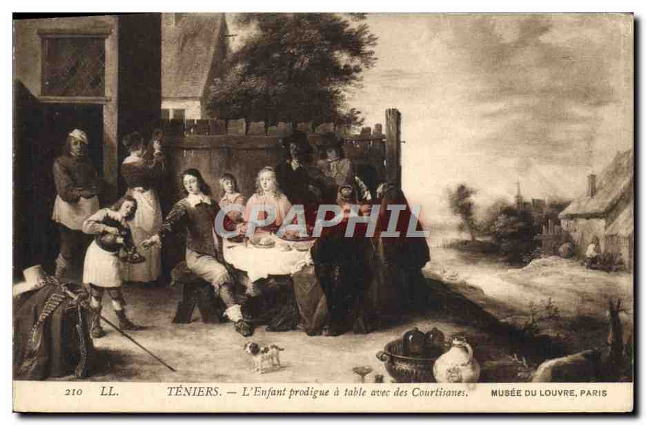 CPA Teniers L Enfant Prodigue A Table Avec Des Courtisanes Musee du Louvre Paris