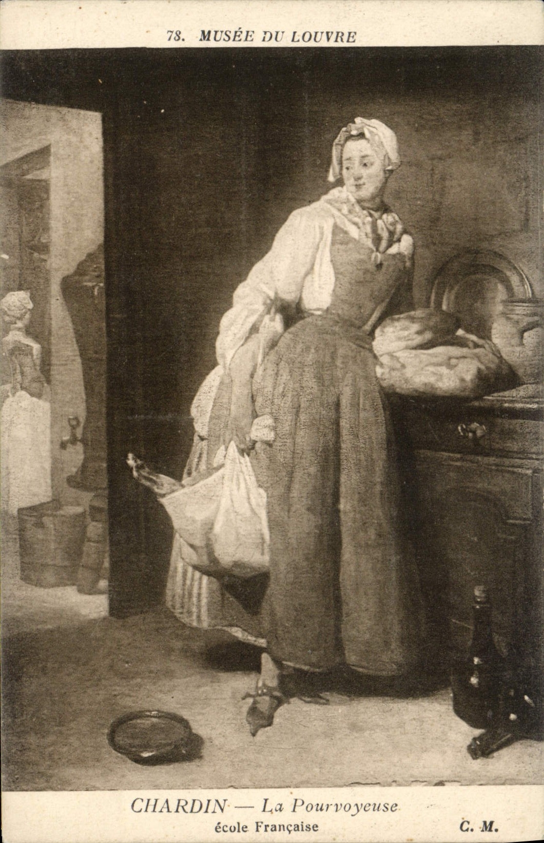 CPA Musee Du Louvre Chardin La Pourvoyeuse Paris 