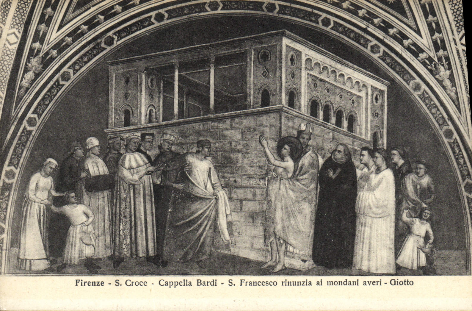 CPA Firenze S Croce Cappella Bardi S Francesco Rinunzia Ai Mondani Averi Giotto