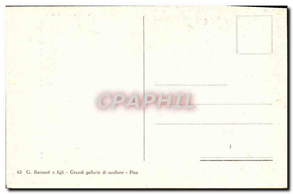 CPA Pisa Camposanto La Tore Di Babele Parte Sinistra Gozzoli — Rückseite