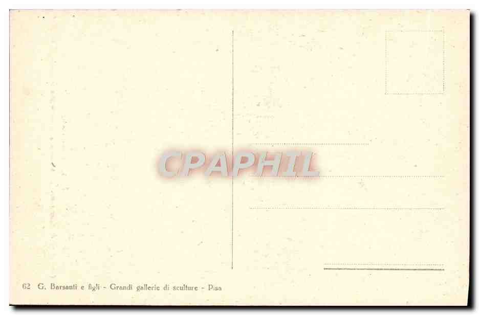 CPA Pisa Camposanto Espulsione Di Agar Oruppa Di Tre Angeli Dettaglio Benozzo Gozzoli — Verso