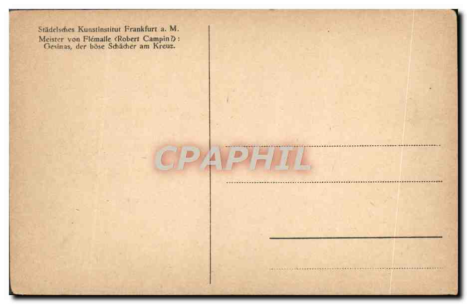CPA Stadelsenes Kunstinstitut Frankfurt Meister Von — Verso