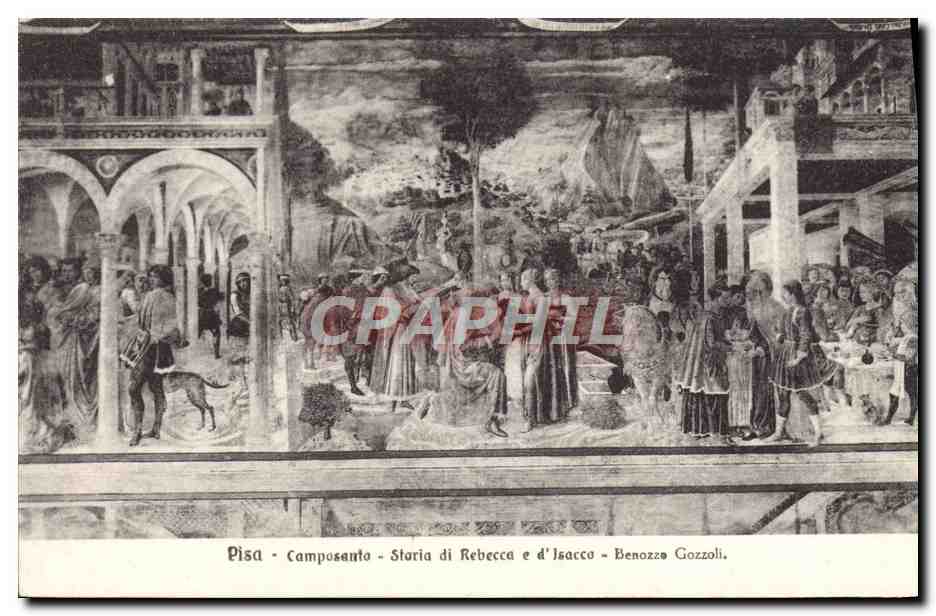 CPA Pisa Camposanto Staria Di Rebecca E D Isacco Benozze Gozzoli