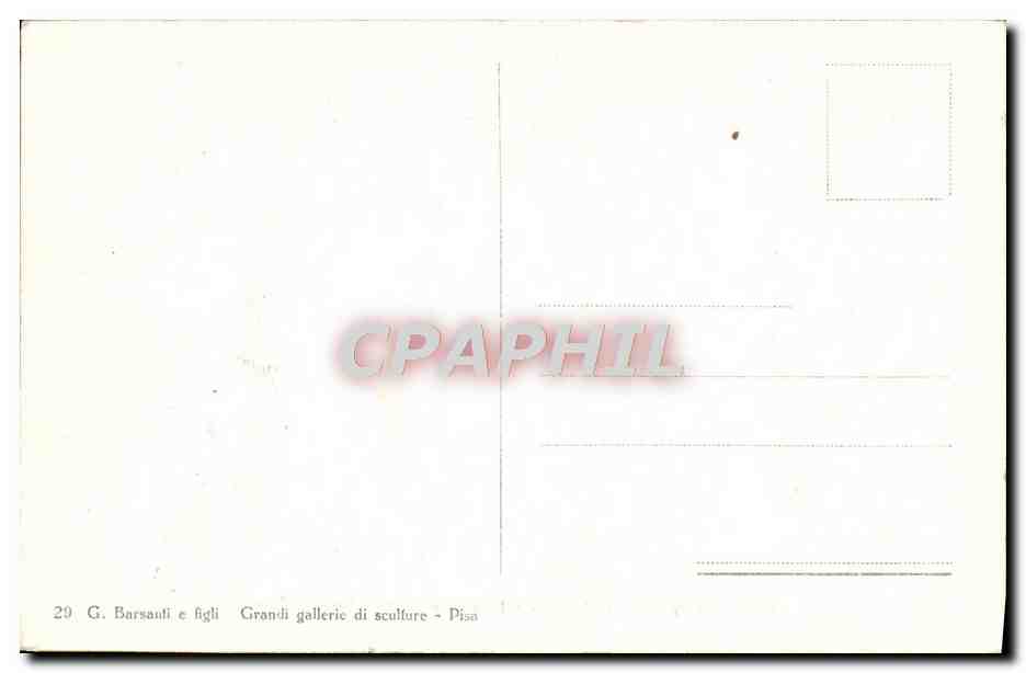 CPA Pisa Camposanto Staria Di Rebecca E D Isacco Benozze Gozzoli — Verso