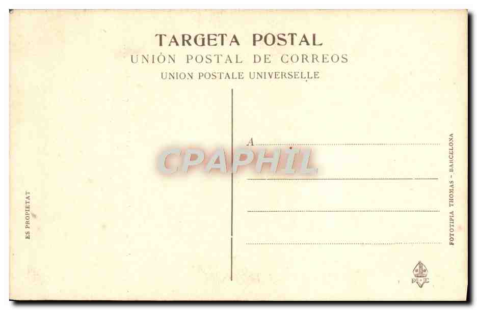 CPA Museo Episcopal De Deu De I Esperanca Sant Miquel Santa Clara Taula Pintada Per Lluis Borrassa Vich — Verso