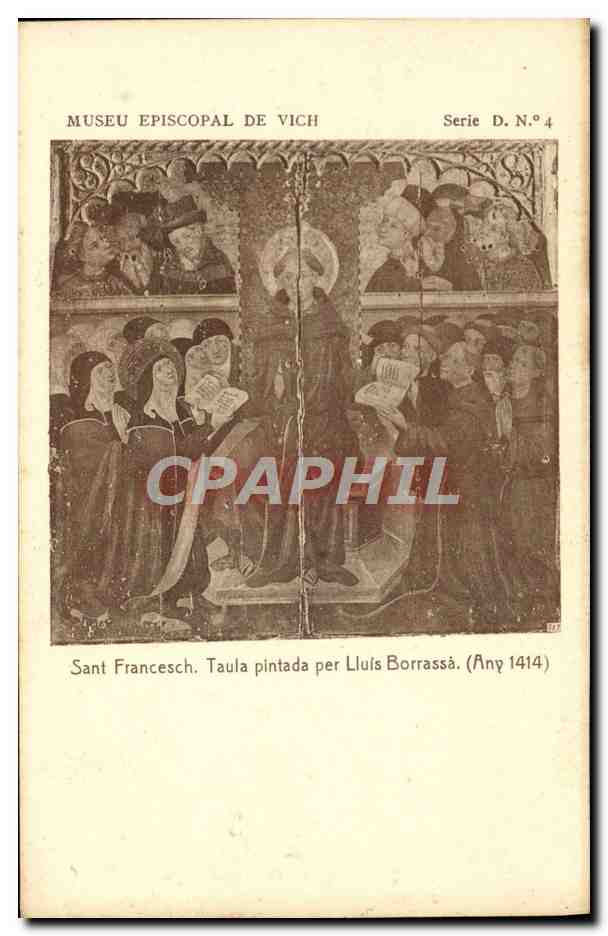 CPA Museu Episcopal De Vich Sant Francesch Taula Pintada Per Lluis Borrassa