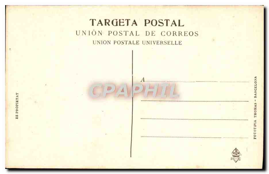 CPA Museu Episcopal De Vich Sant Francesch Taula Pintada Per Lluis Borrassa — Verso