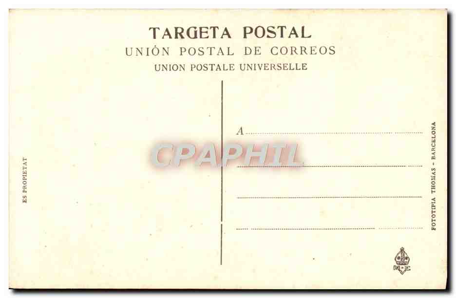 CPA Museu Episcopal De Vich Mort de Sant Andreu Taula Pintada Comenc Del Segle XV — Verso