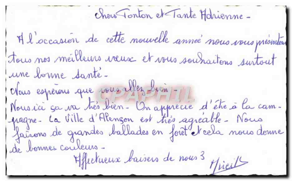 CPA Bonne Et Heureuse Annee — Verso