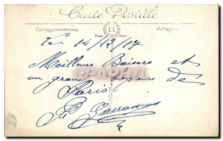 CPA Paris Notre Dame — Rückseite