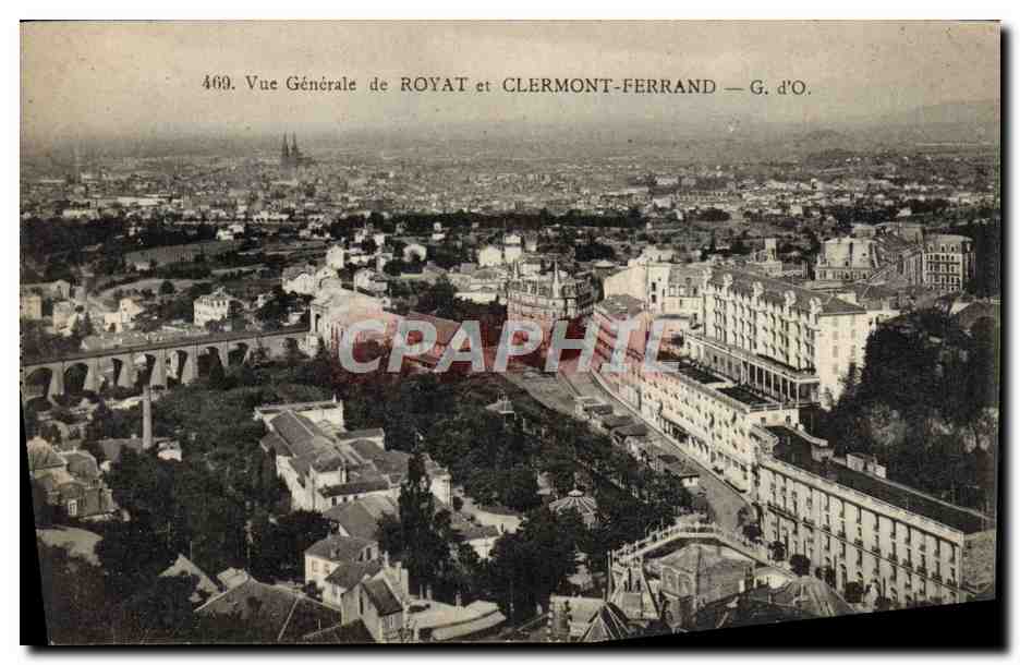 CPA Vue Generale De Royat Et Clermont Ferrand