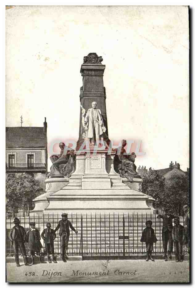 CPA Dijon Monument Carnot Enfants