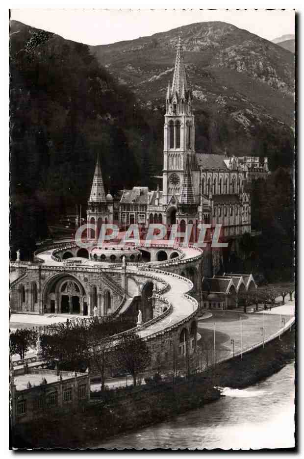 CPM Lourdes La Basilique Et Le Gave