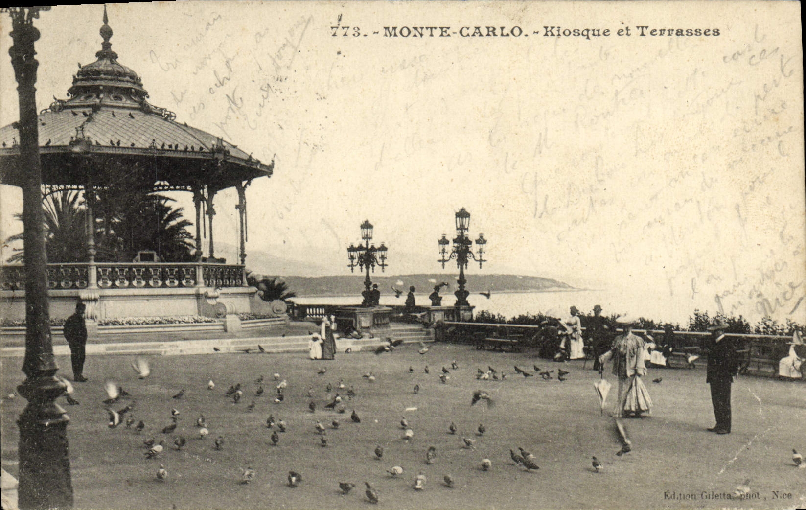 CPA Monte Carlo Kiosque Et Terrasses