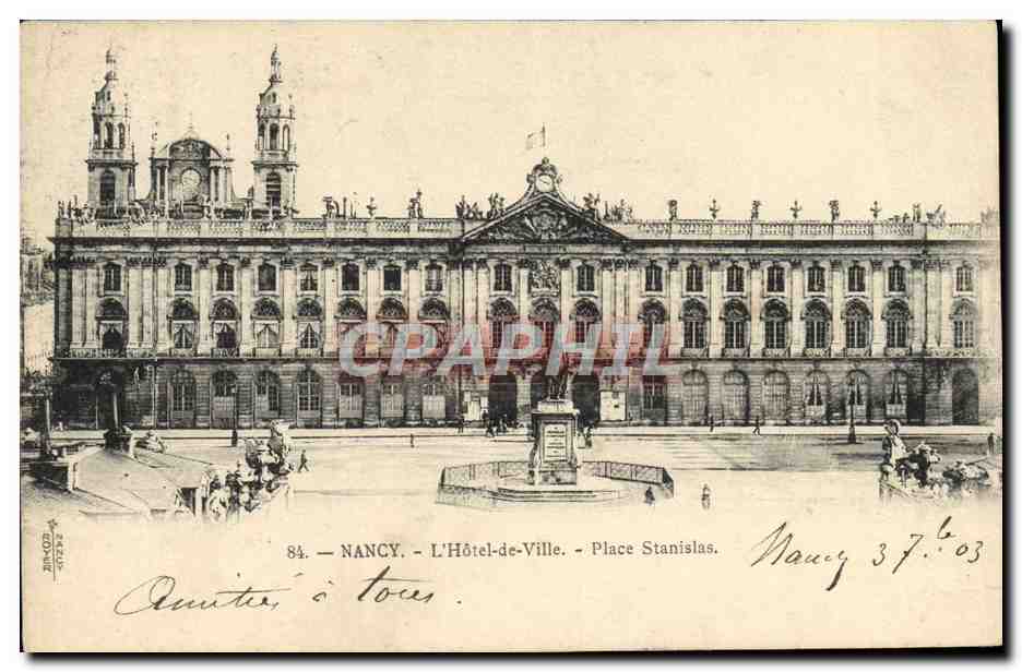 CPA Nancy L'Hotel De Ville Place Stanislas