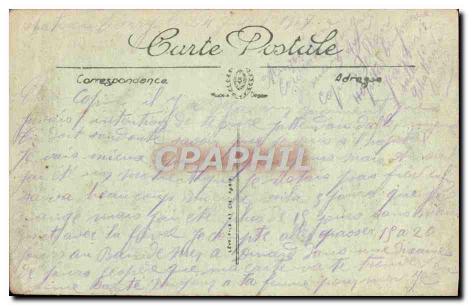 CPA Chateau Thierry College Jean de Va Fontaine — Rückseite
