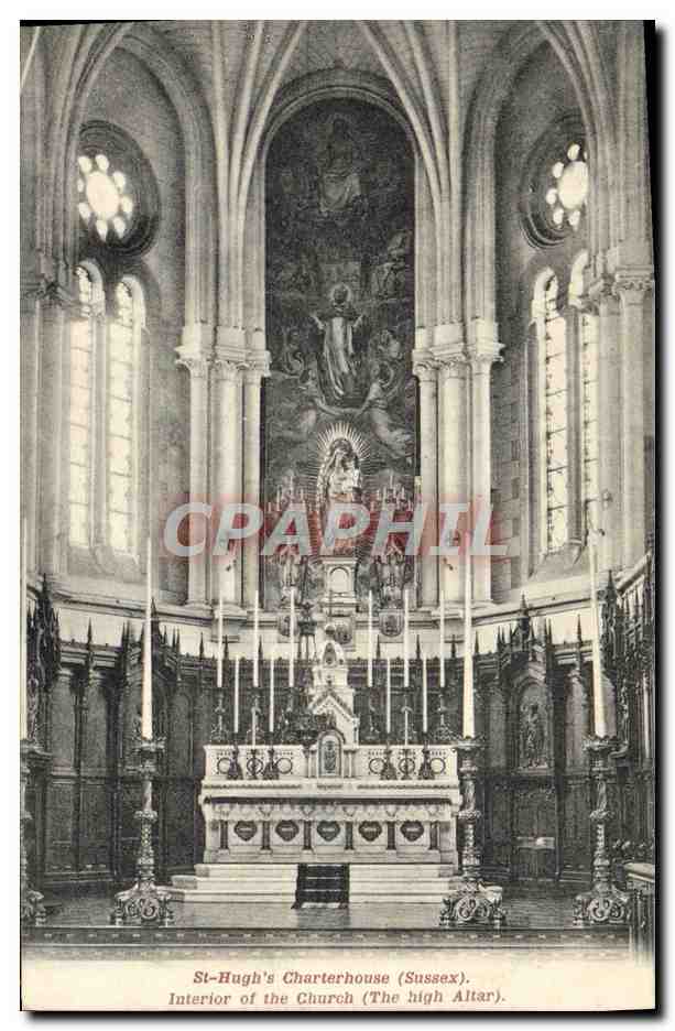 CPA St Hughs Charterhouse Interior of the Church