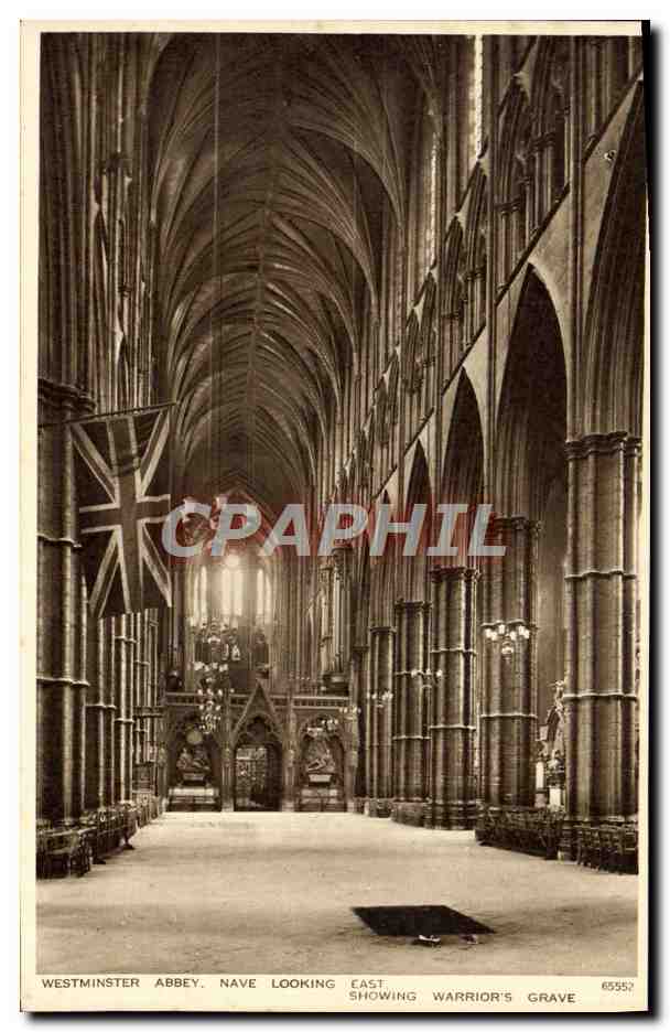 CPA Westminster Abbey Nave Looking Est Showing Warrior's Grave London 
