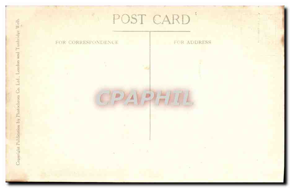 CPA Westminster Abbey Norman Undercroft London  — Verso