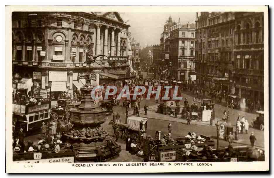 CPA Piccadilly Circus With Leicester Square In Distance London